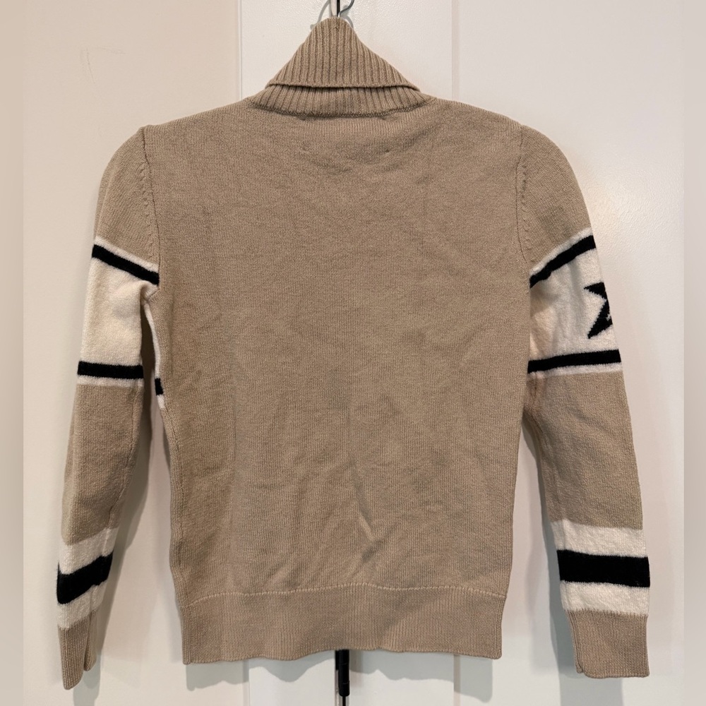 Perfect Moment Women's Schild Intarsia Merino Wool Turtleneck Sweater Beige‎ Ski - Picture 16 of 16